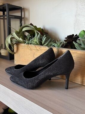 Rockport Black Shimmer Pumps - Comfort Flex - 9